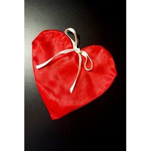 Red Satin Heart Gift Pouch